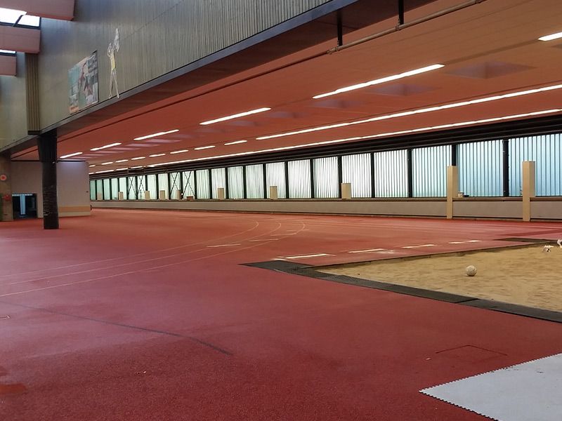 Fertig sanierter Hallenboden der deutschen Sporthochschule in Köln